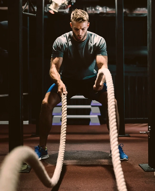 Séance de fitness homme